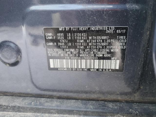 4S4BSACC7H3372553 Subaru Outback 2.5i Premium