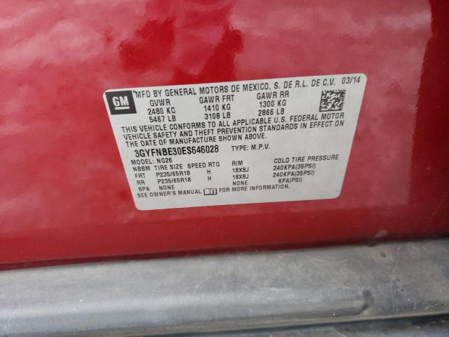 3GYFNBE30ES646028 Cadillac SRX