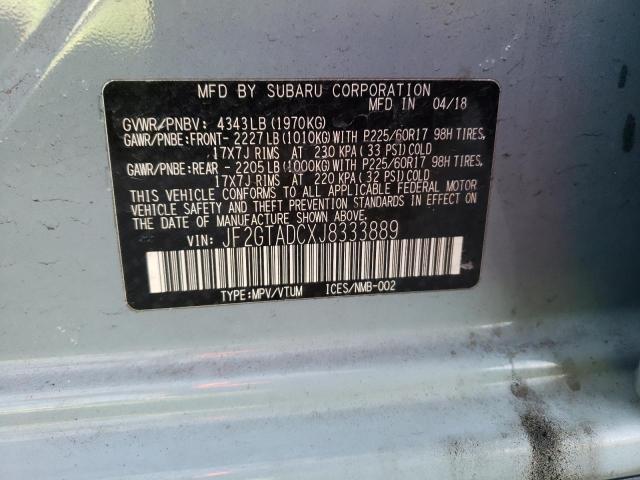 JF2GTADCXJ8333889 Subaru Crosstrek Premium