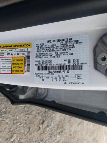 2018 FORD FUSION SE - 3FA6P0HD6JR273139
