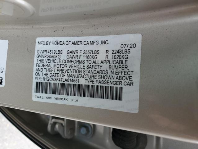 2020 HONDA ACCORD HYB - 1HGCV3F47LA014651