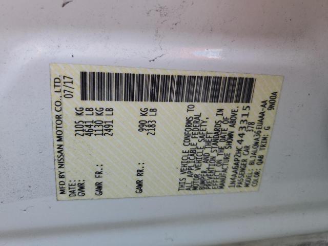 2017 NISSAN MAXIMA 3.5 1N4AA6AP2HC443315