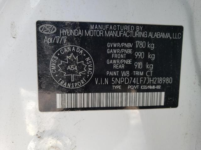 2018 HYUNDAI ELANTRA SE - 5NPD74LF7JH218980