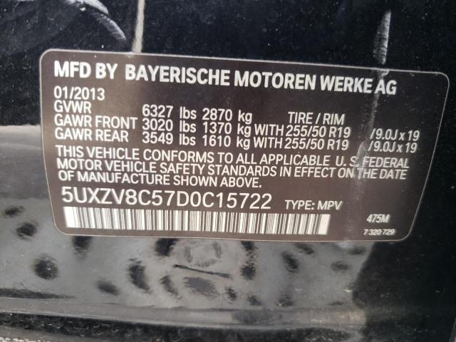 VIN 5UXZV8C57D0C15722 2013 BMW X5, Xdrive50I no.13