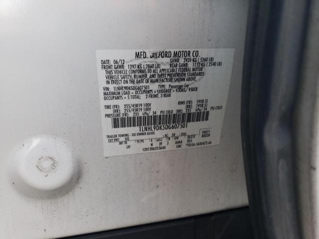 1LNHL9DK5DG607501 Lincoln MKS