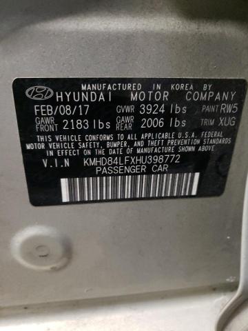 2017 HYUNDAI ELANTRA SE - KMHD84LFXHU398772