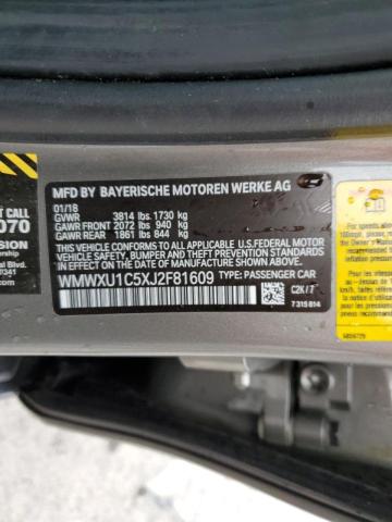 WMWXU1C5XJ2F81609 Mini Cooper