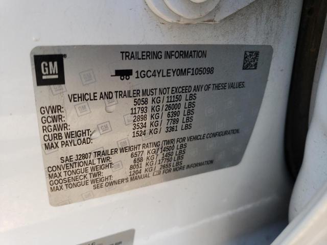 2021 CHEVROLET SILVERADO - 1GC4YLEY0MF105098