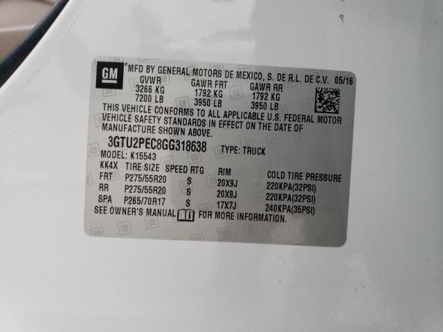 3GTU2PEC8GG318638 GMC Sierra K1500 Denali