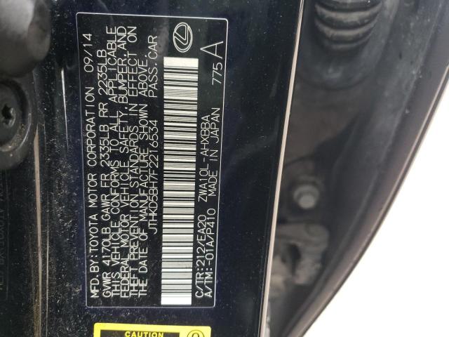 2015 LEXUS CT 200 - JTHKD5BH7F2216534