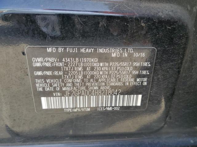 JF2GPADC4H8218042 Subaru Crosstrek Premium