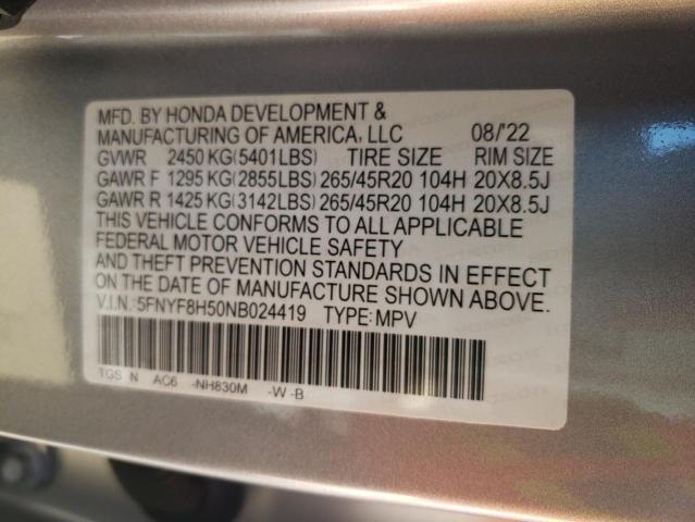 2022 HONDA PASSPORT E - 5FNYF8H50NB024419
