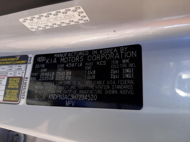 KNDPN3AC3H7234520 KIA Sportage Ex