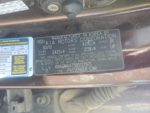 KNAGM4A75B5117971 KIA Optima Lx