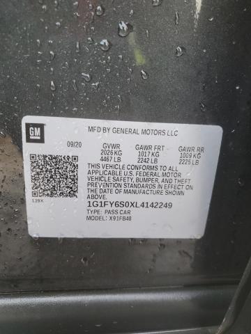 2020 CHEVROLET BOLT EV LT - 1G1FY6S0XL4142249