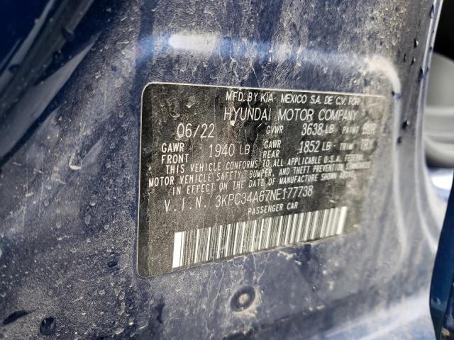 2022 HYUNDAI ACCENT LIM - 3KPC34A67NE177738
