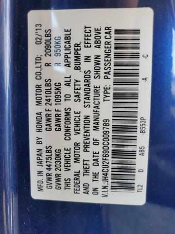 JH4CU2F69DC009789 Acura TSX