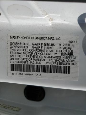 2018 ACURA TLX - 19UUB2F31JA012132