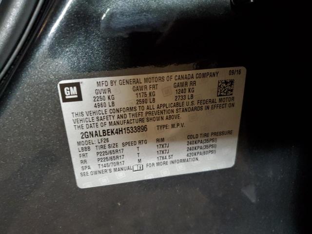 2017 CHEVROLET EQUINOX LS - 2GNALBEK4H1533896