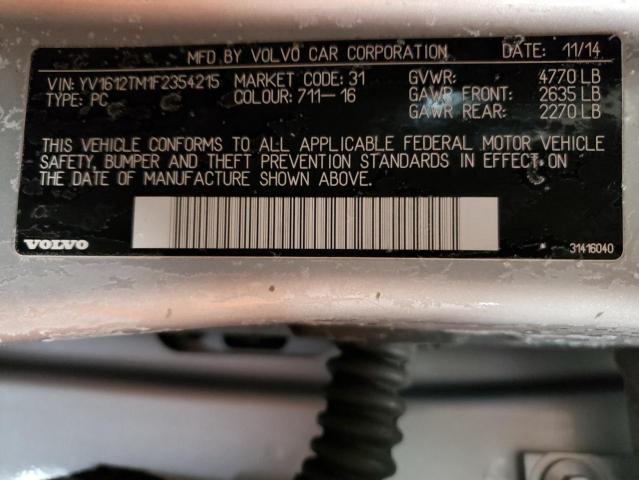 YV1612TM1F2354215 Volvo S60 Platinum