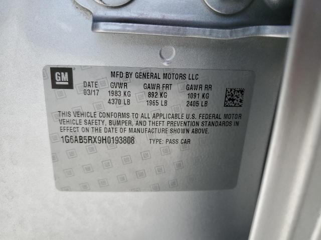 1G6AB5RX9H0193808 Cadillac ATS LUXURY