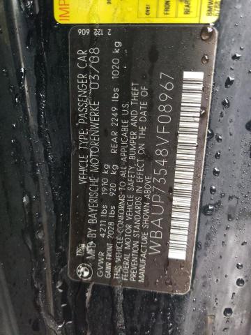 WBAUP73548VF08967 BMW 128 I