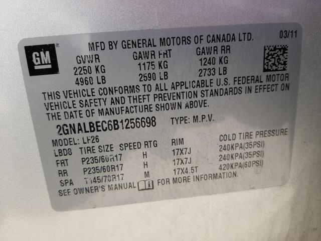 2GNALBEC6B1256698 Chevrolet Equinox