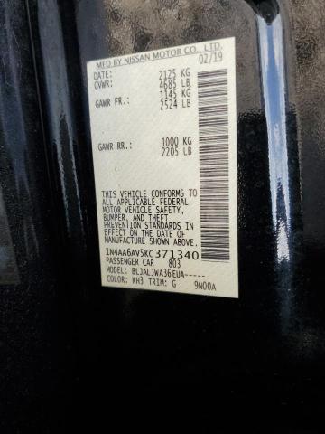 2019 NISSAN MAXIMA S 1N4AA6AV5KC371340