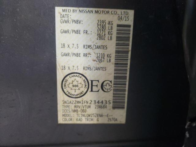 2015 NISSAN MURANO S 5N1AZ2MH1FN234435
