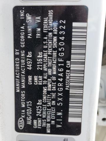 5XXGR4A61FG504322 KIA OPTIMA SX