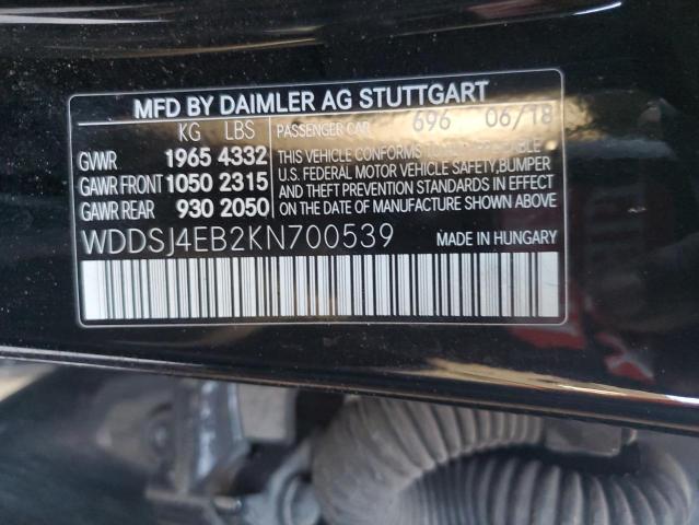 WDDSJ4EB2KN700539 Mercedes-Benz CLA 250