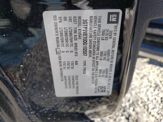 3GTP2VE70DG102587 GMC Sierra K1500 Sle