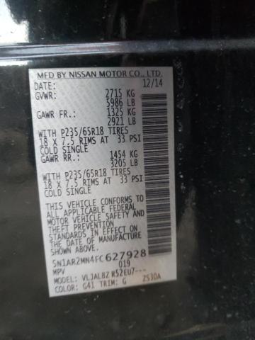 5N1AR2MN4FC627928 Nissan Pathfinder S