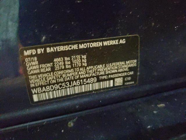 WBA8D9C53JA615489 BMW 330 XI
