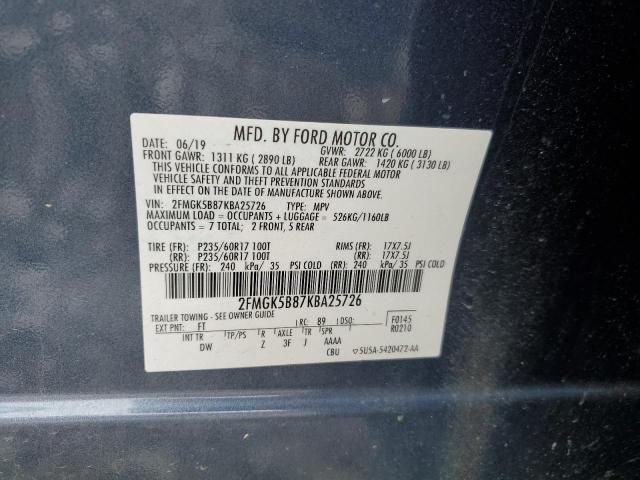 2019 FORD FLEX SE - 2FMGK5B87KBA25726