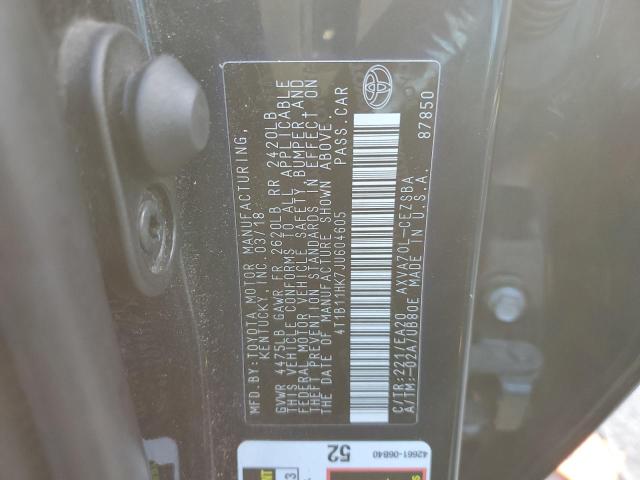 2018 TOYOTA CAMRY L - 4T1B11HK7JU604605