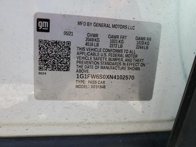 2022 CHEVROLET BOLT EV 1L 1G1FW6S0XN4102570