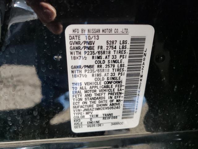 JN8AZ1MW2EW505240 Nissan MURANO S