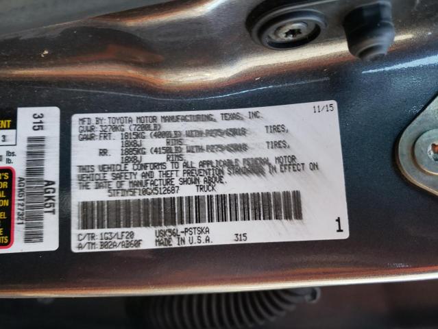2016 TOYOTA TUNDRA CRE - 5TFDY5F10GX512687