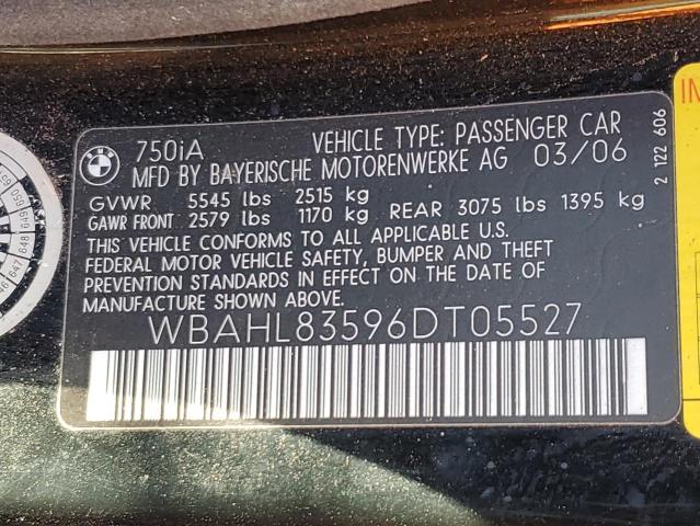 WBAHL83596DT05527 BMW 750 I