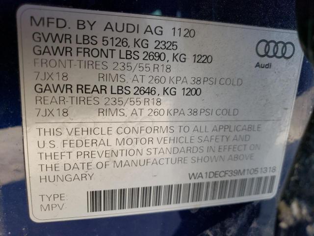 2021 AUDI Q3 PREMIUM - WA1DECF39M1051318