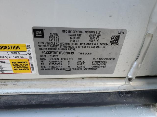 1GKKRTKD1EJ328419 GMC Acadia Denali