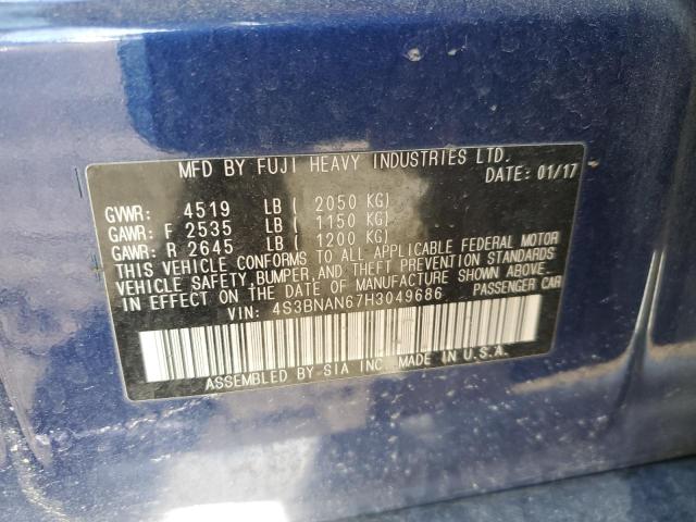 4S3BNAN67H3049686 Subaru Legacy 2.5i Limited