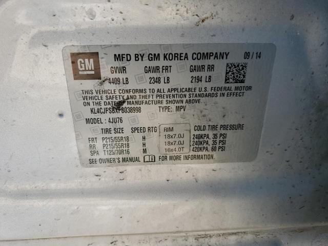 2015 BUICK ENCORE CON - KL4CJFSBXFB038998