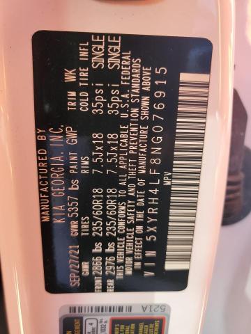 5XYRH4LF8NG076915 KIA SORENTO EX