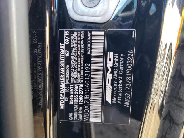 2016 MERCEDES-BENZ S 63 AMG - WDDXJ7JB1GA013192