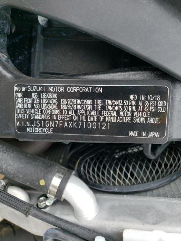 2019 SUZUKI GSX-R600 - JS1GN7FAXK7100121