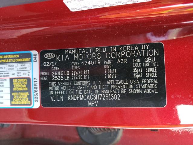 2017 KIA SPORTAGE L - KNDPMCAC3H7261302