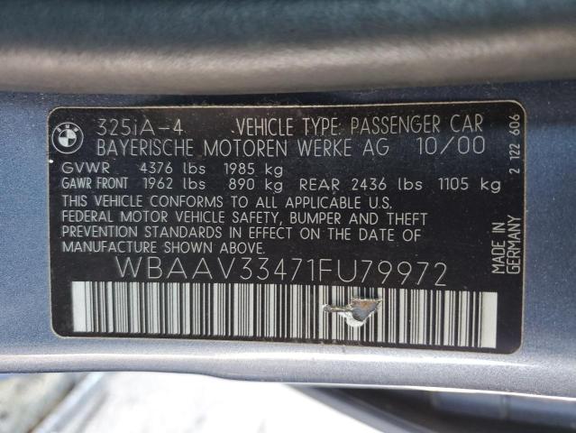 WBAAV33471FU79972 BMW 325 I