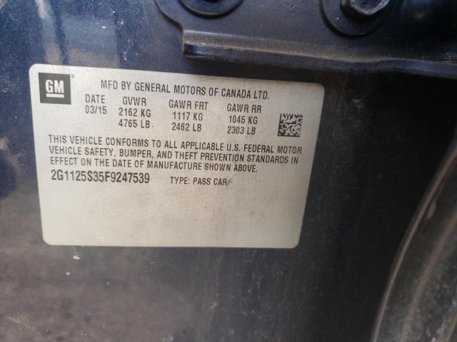 2015 CHEVROLET IMPALA LT - 2G1125S35F9247539